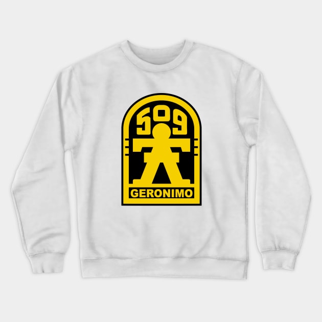 Mod.6 Geronimo 509th Airborne Parachute Infantry Crewneck Sweatshirt by parashop